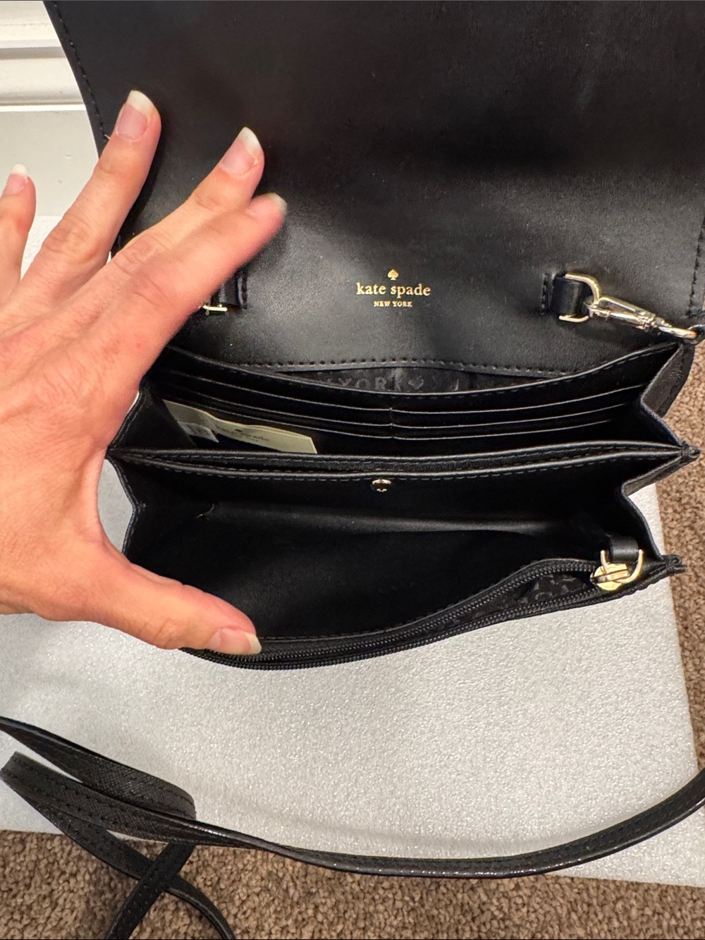 Kate Spade Run Wild leopard print cat crossbody bag - Picture 7 of 10